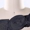 1 Yard 3D Swirled Rose Lace Trim Black Floral Design 3 Inch wide